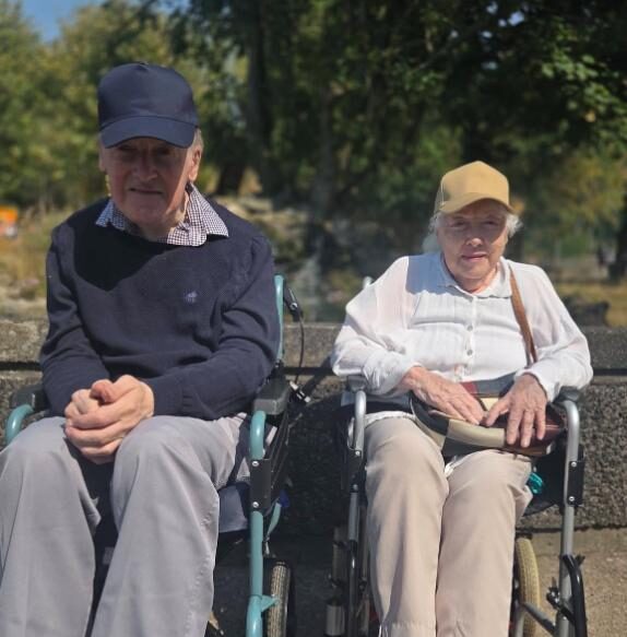 older adults in wheelchairs